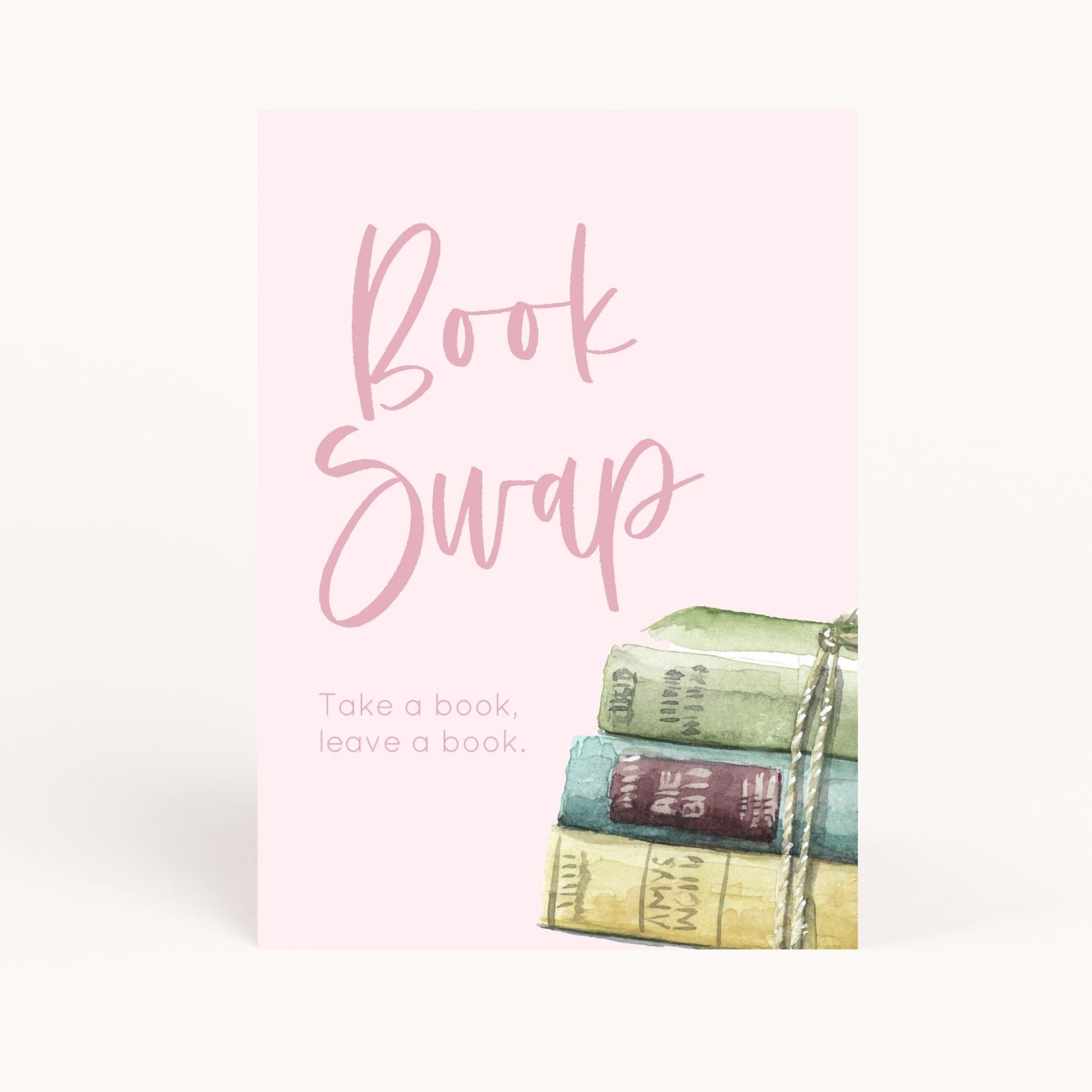 Book Club Book Swap Sign Printable