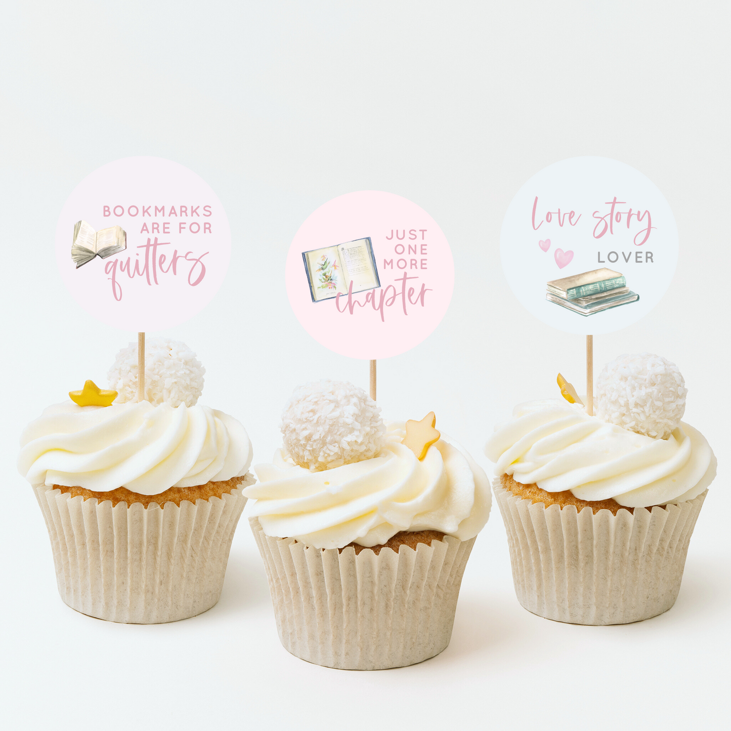 Book Club Cupcake Topper Printables