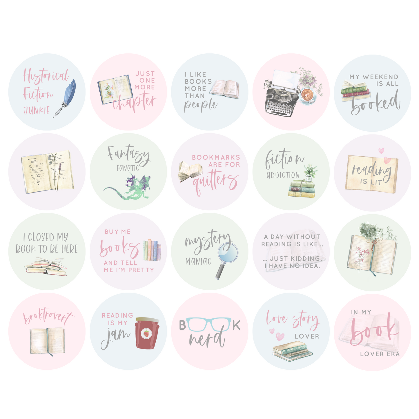 Book Club Cupcake Topper Printables