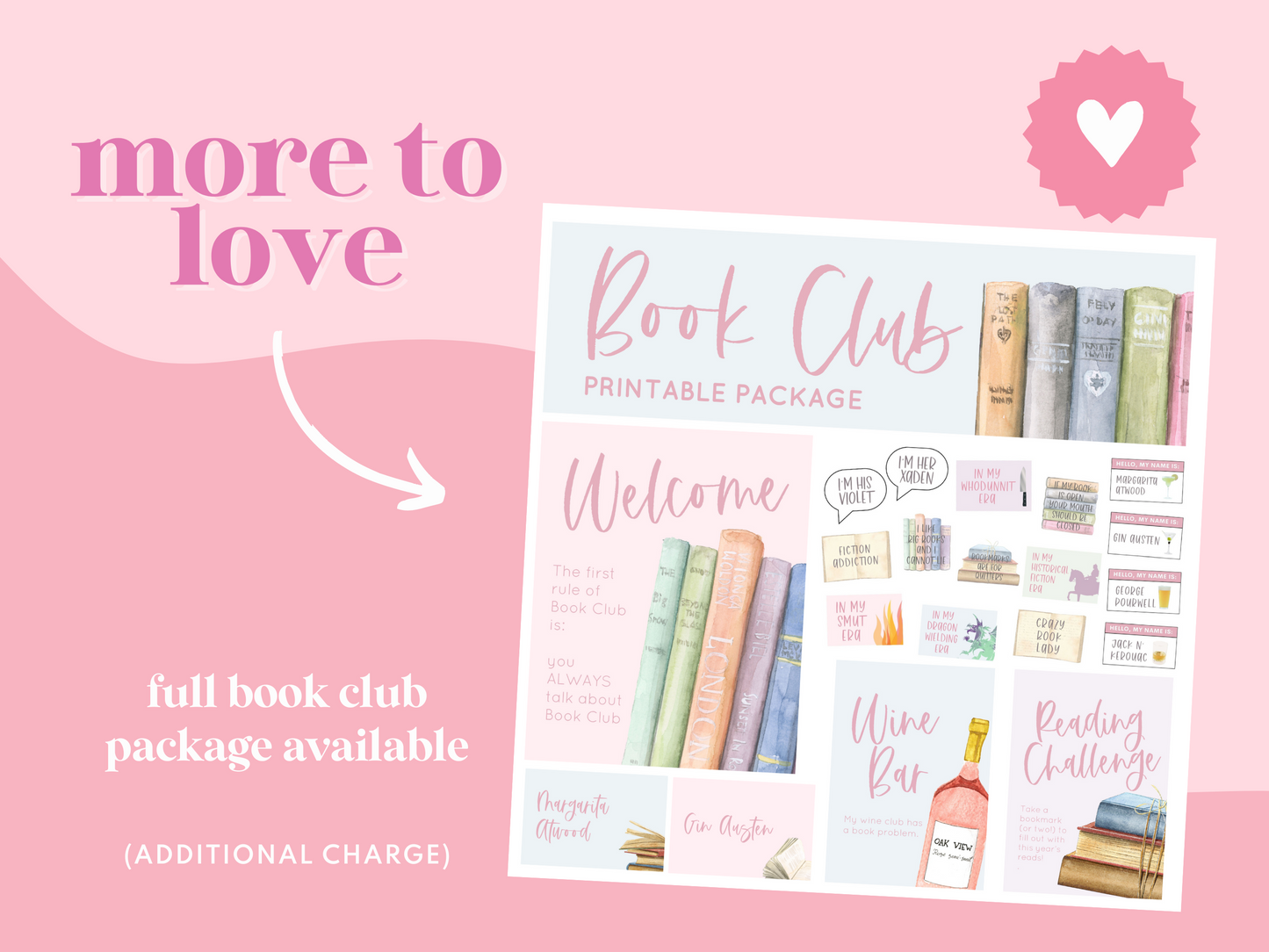 Book Club Photo Booth Prop Printables