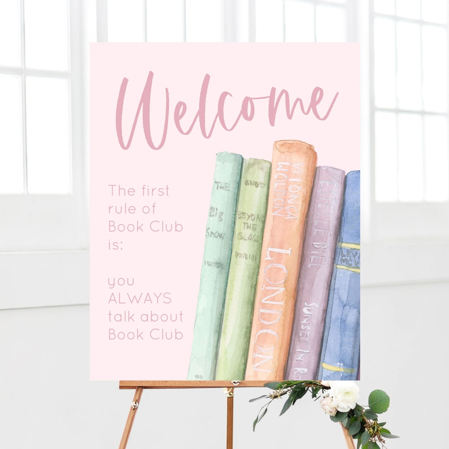 Book Club Welcome Sign Printable