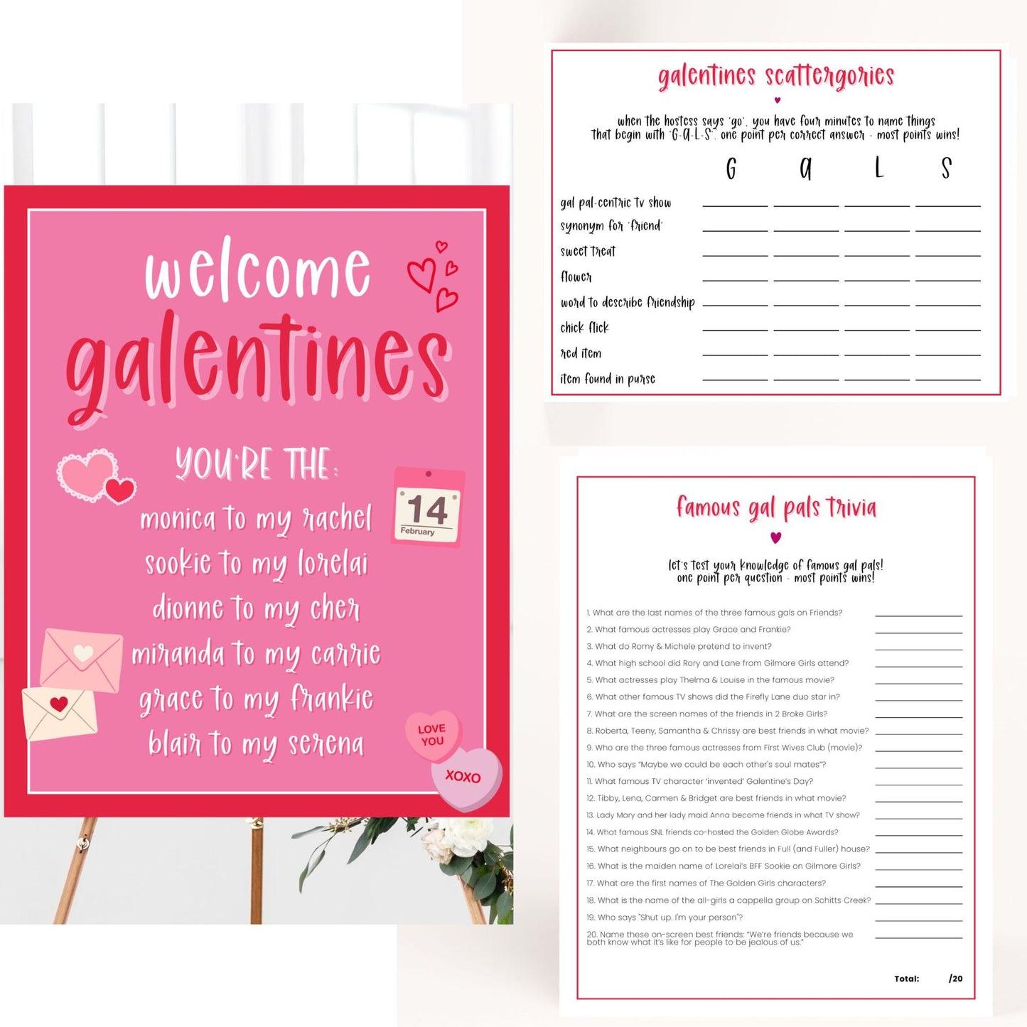 Galentine's Day Party Printable Package