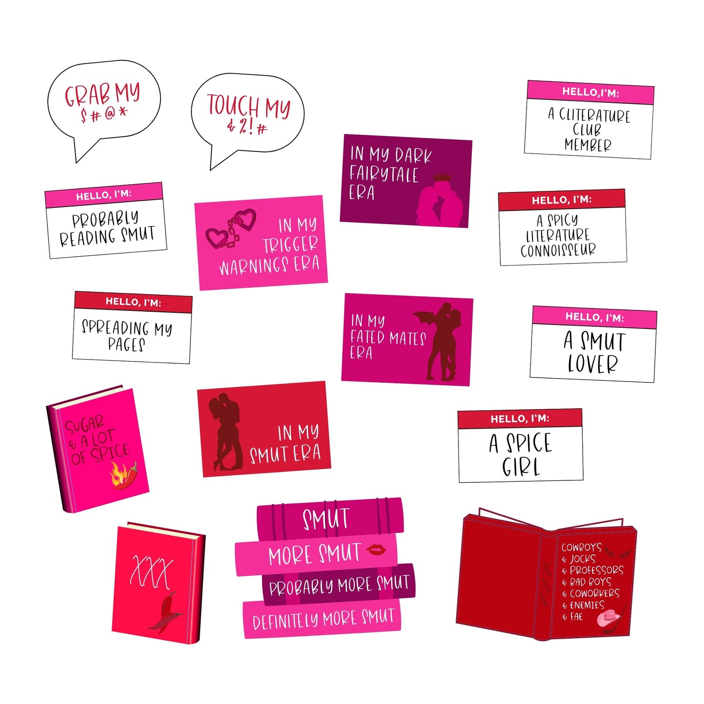 Spicy Book Club Photo Booth Prop Printables