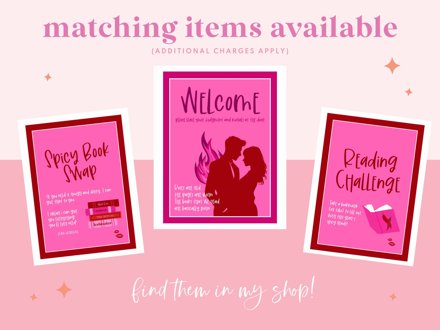 Spicy Book Club Photo Booth Prop Printables