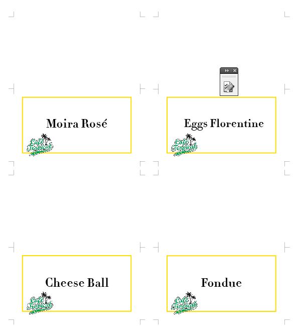 Schitts Party Food Tent Printables