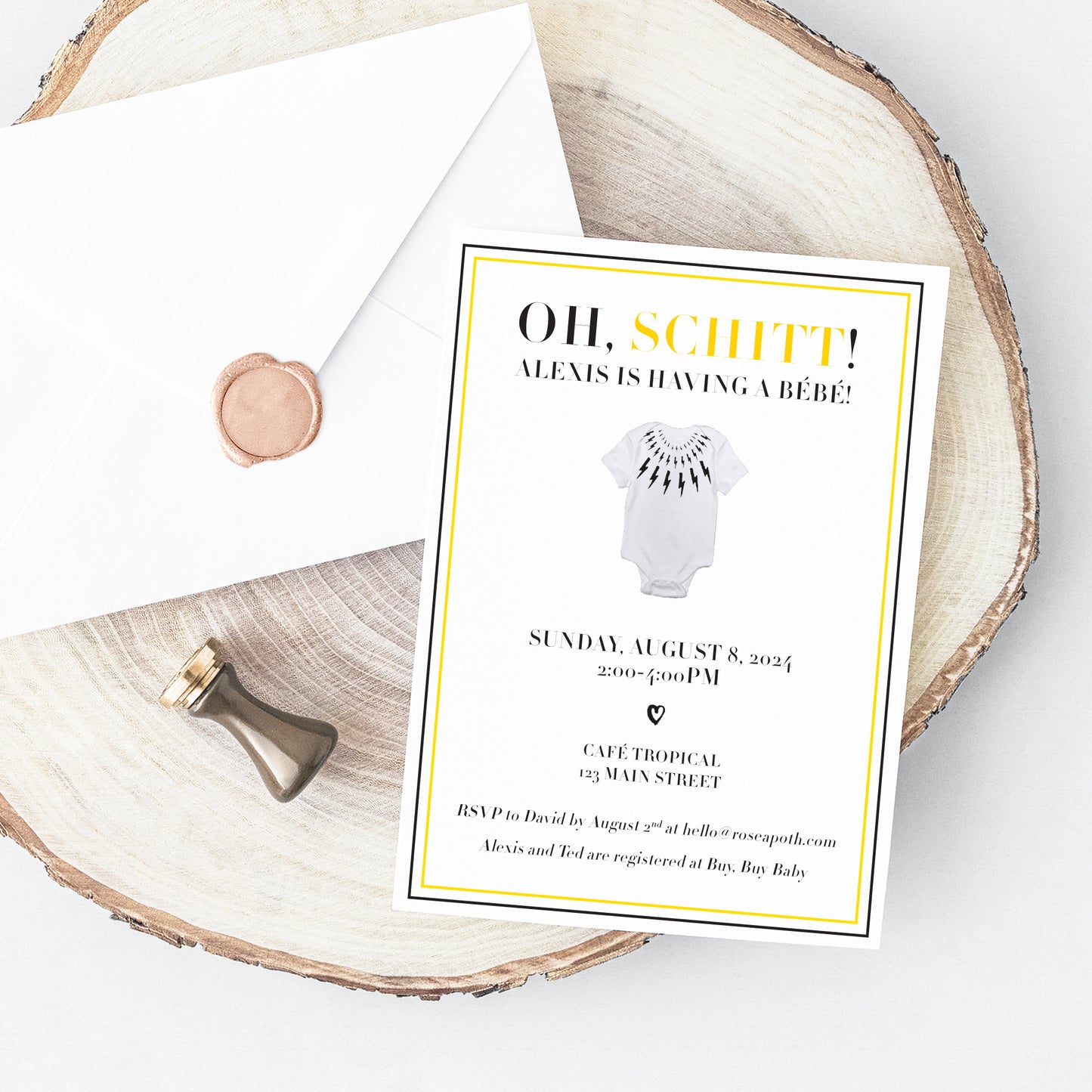 Schitts Baby Shower Invitation Printable