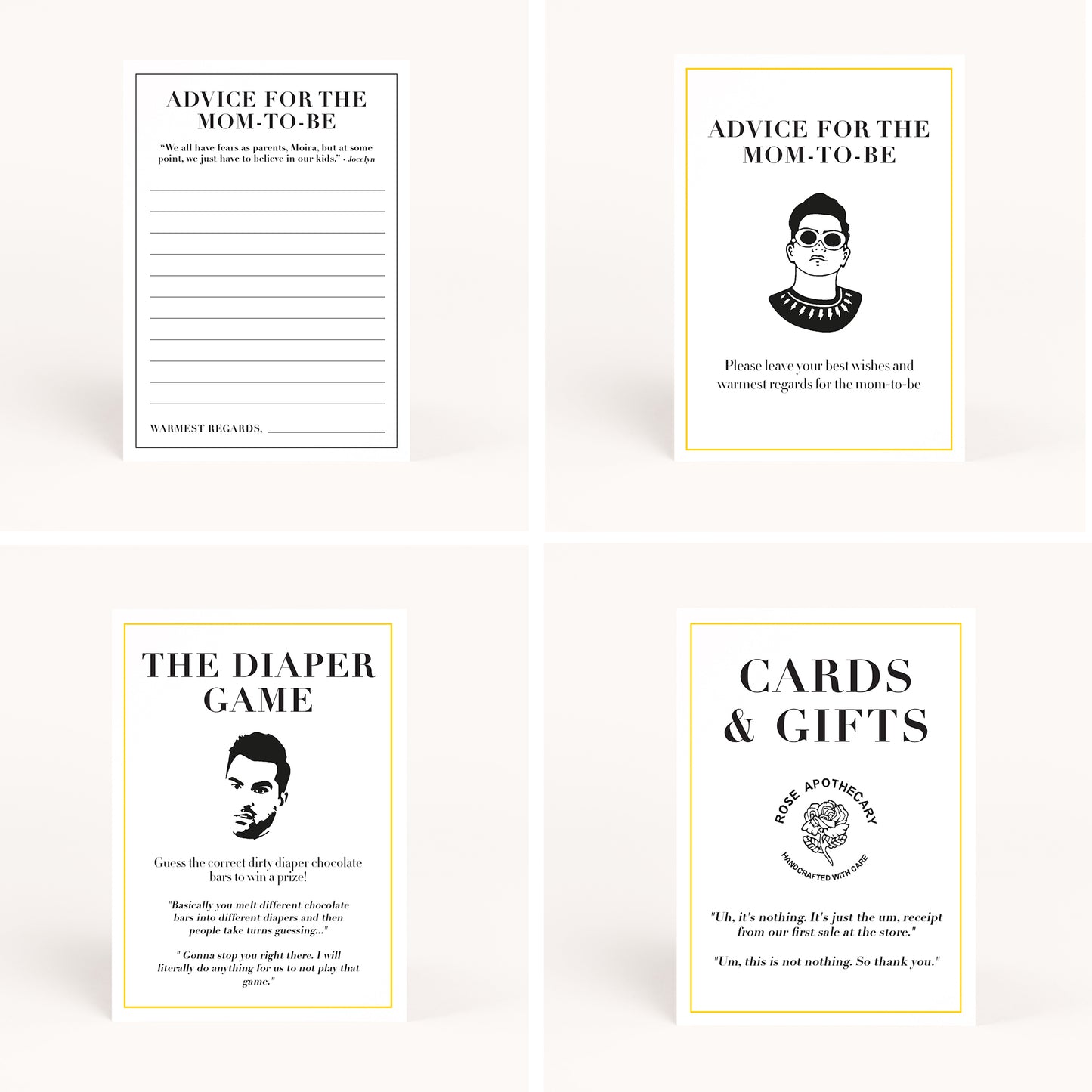 The Ultimate Schitts Baby Shower Printable Package