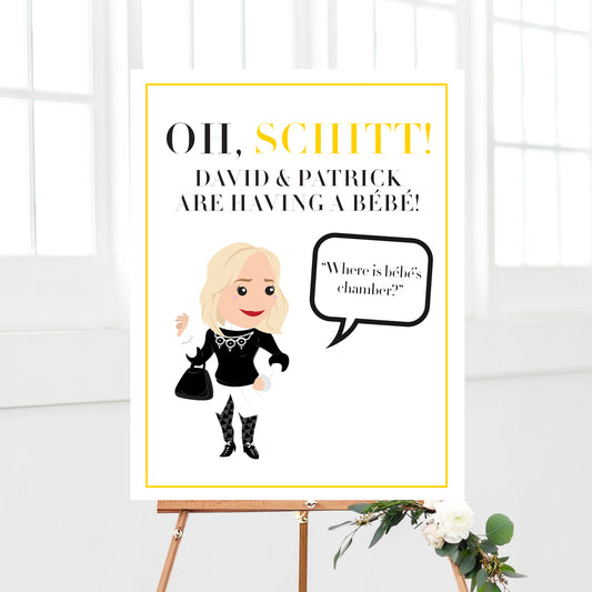 Schitts Baby Shower Welcome Sign Printable