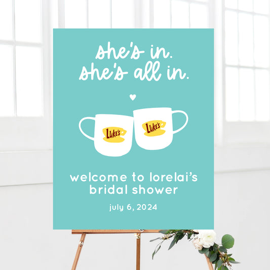 Gilmore Bridal Shower Welcome Sign Printable - Luke's