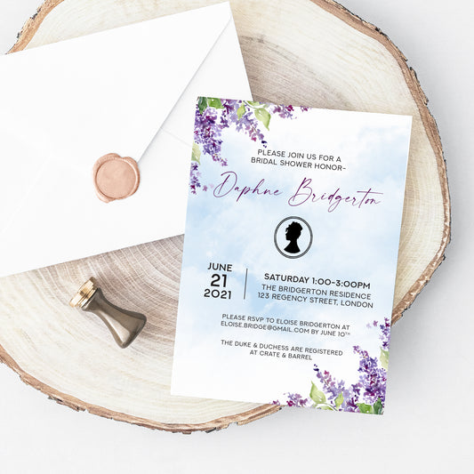 Bridgerton Bridal Shower Invitation Printable - Lady Whistledown