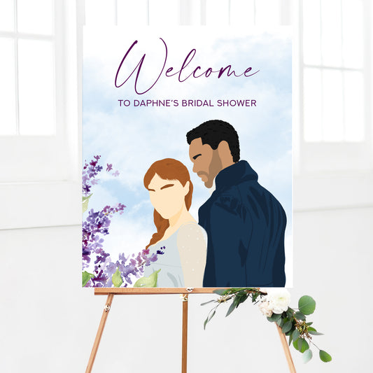 Bridgerton Bridal Shower Welcome Sign Printable - Daphne & Simon