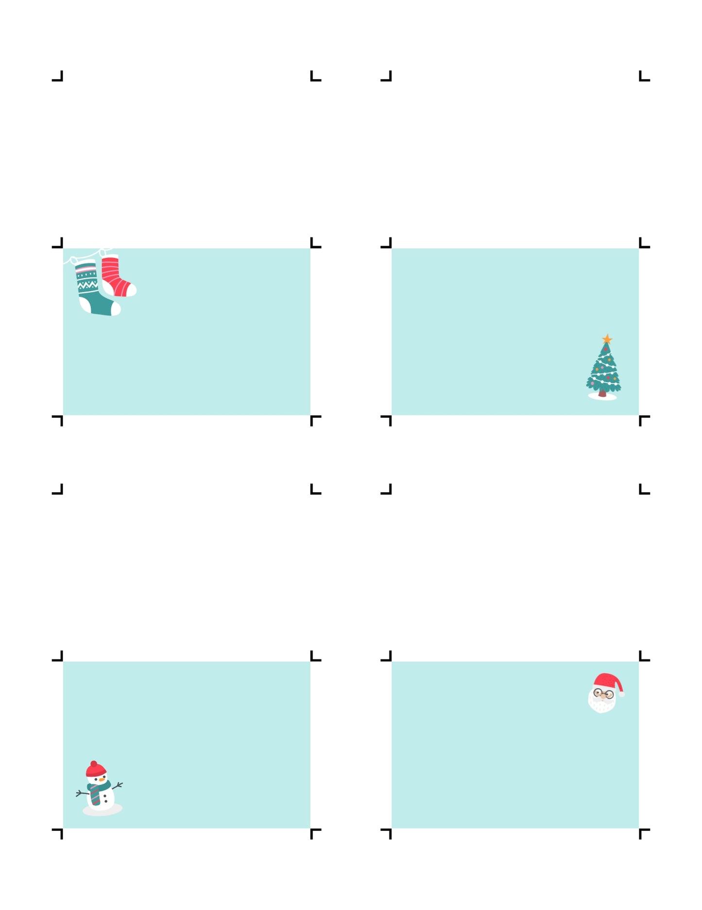 Romantic Christmas Movie Party Food Tent Printables (blank)