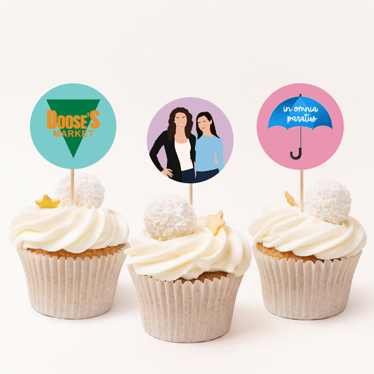 Gilmore Cupcake Topper Printables
