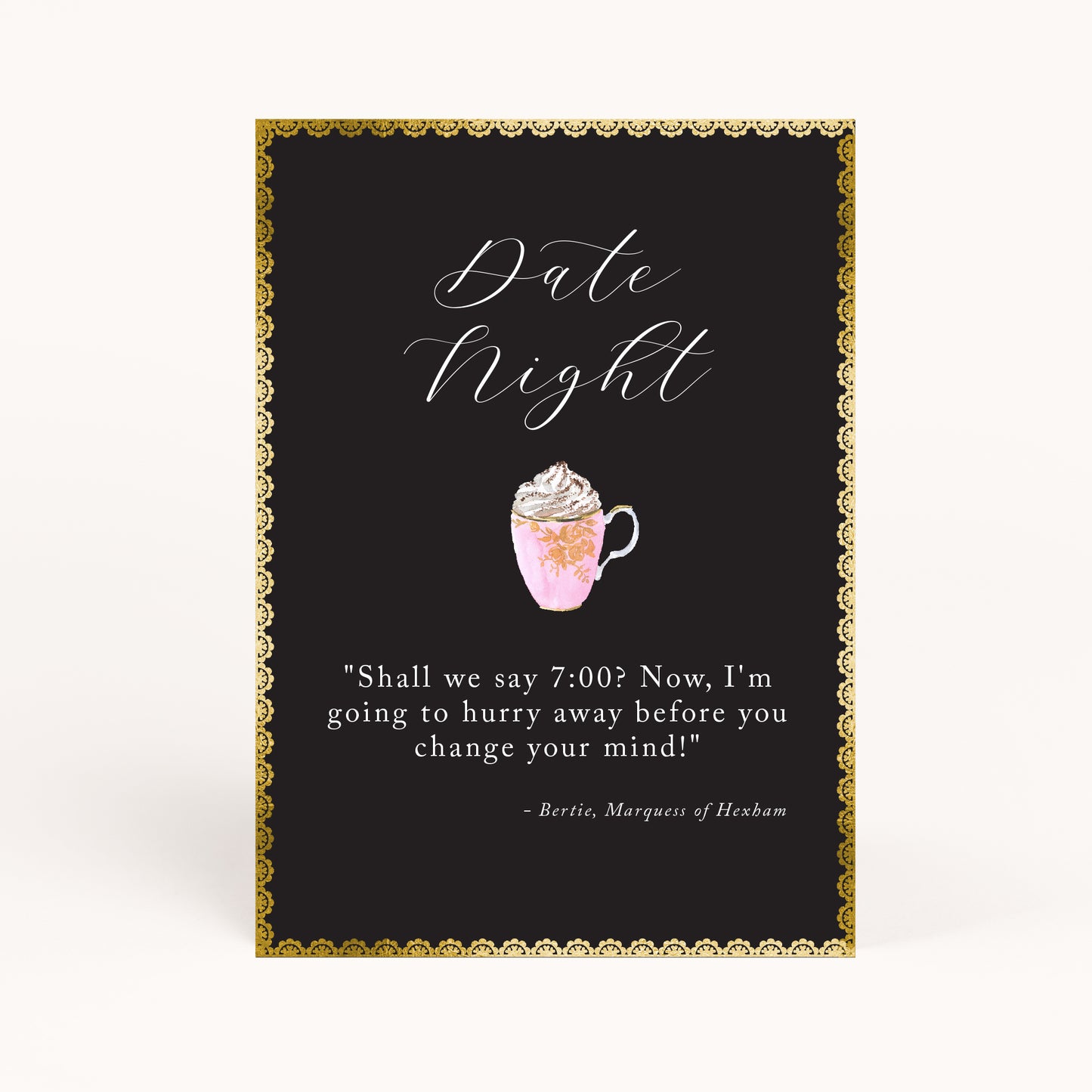 Downton Bridal Shower Date Night Printables