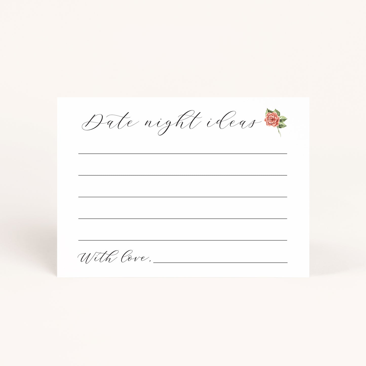 Downton Bridal Shower Date Night Printables