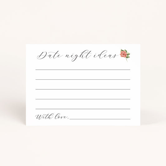 Downton Bridal Shower Date Night Printables