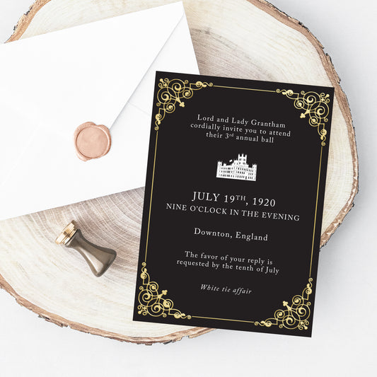 Downton Party Invitation Printable