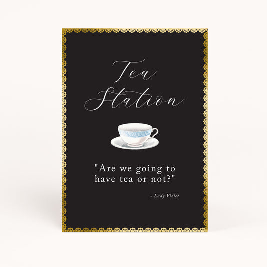 Downton Party Tea Station Printable