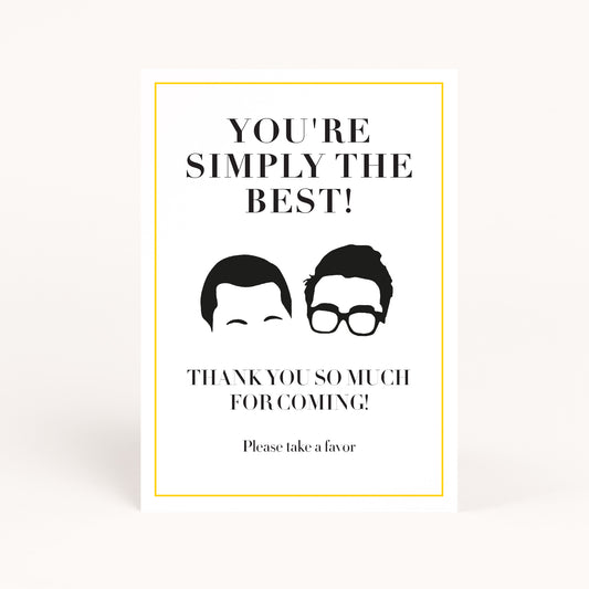 Schitts Baby Shower Favor Printable