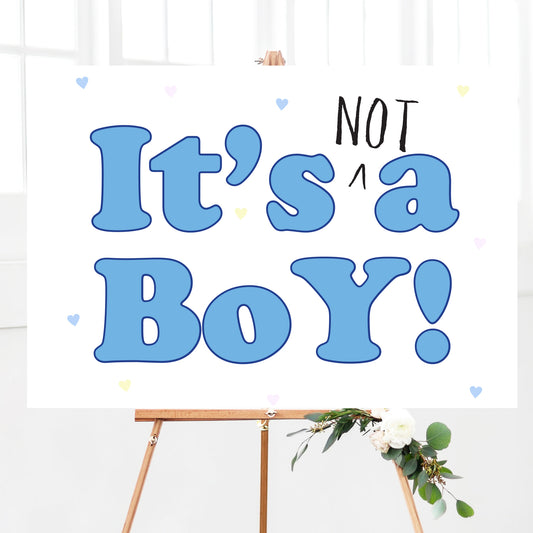 Friends Baby Shower It's Not a Boy Sign Printable