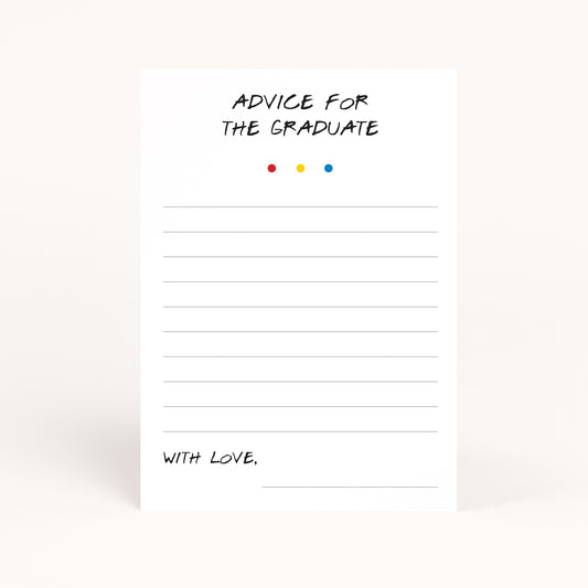 Friends Graduation Advice for Graduate Cards Printables