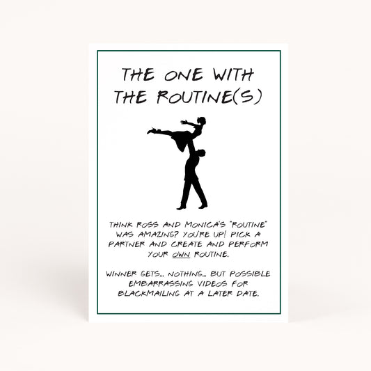 Friends Holiday Party Routine Game Printable