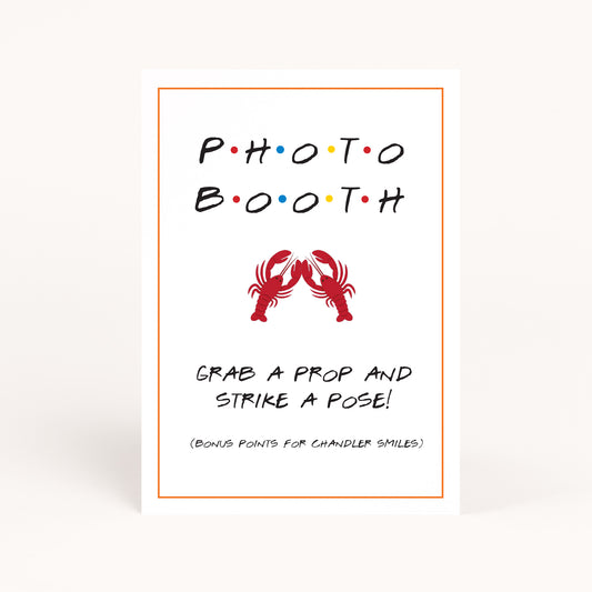 Friends Party Photo Booth Sign Printable