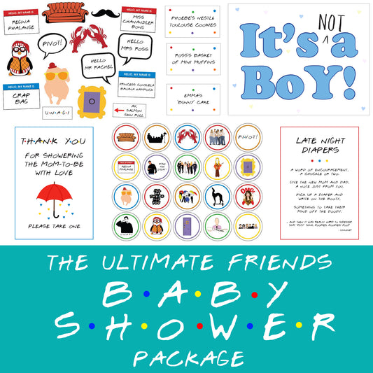 The Ultimate Friends Baby Shower Printable Package