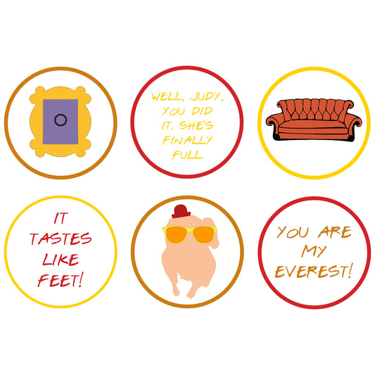 Friendsgiving Friends Thanksgiving Pie Toppers