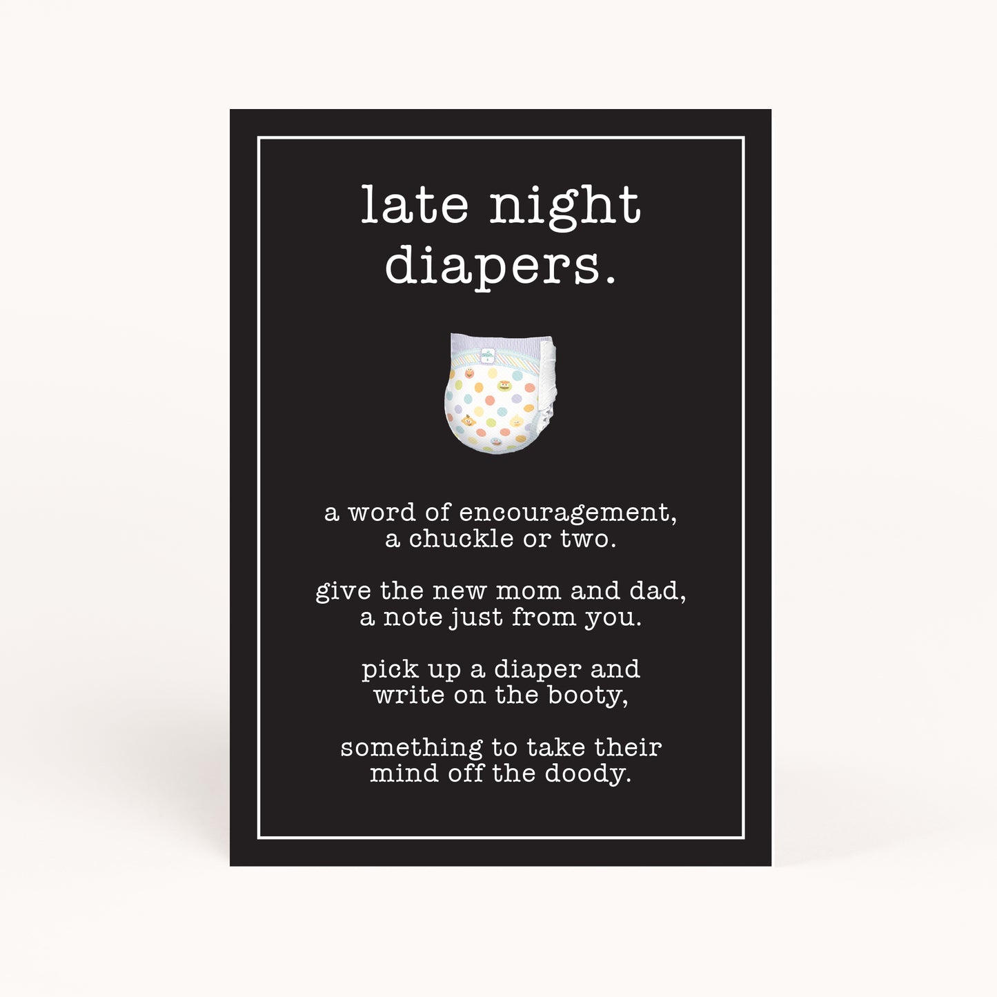Office Baby Shower Late Night Diapers Printable