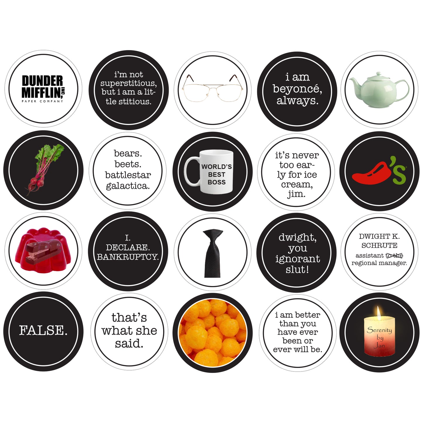 Office Party Cupcake Toppers Printable