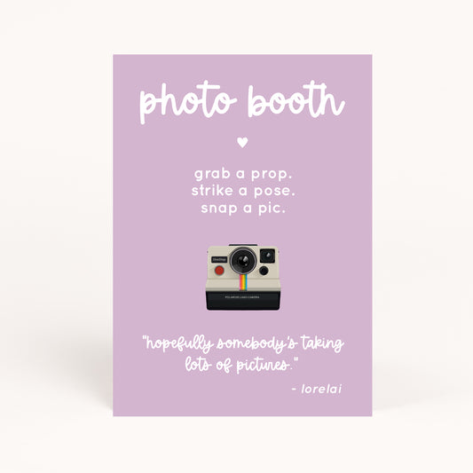 Gilmore Photo Booth Sign Printable