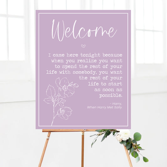 Romantic Movies Bridal Shower Welcome Sign Printable