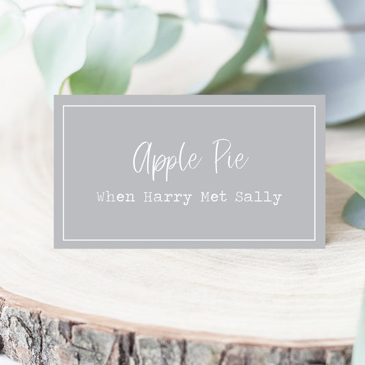 Romantic Movies Bridal Shower Food Tents Printable