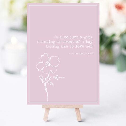 Romantic Movies Bridal Shower Love Quotes Printable