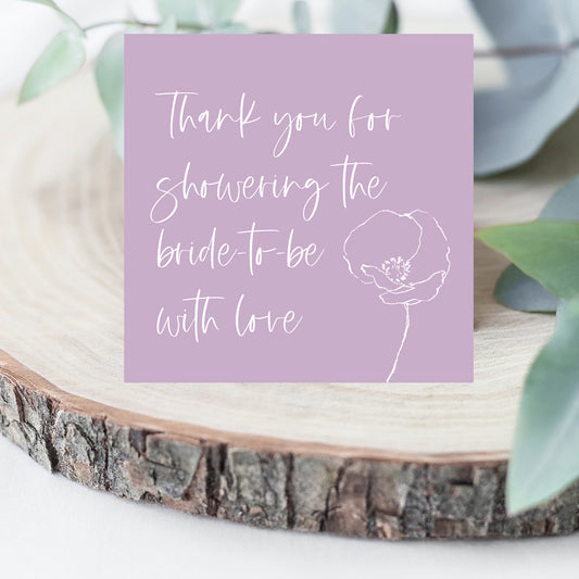 Romantic Movies Bridal Shower Thank You Tags Printable