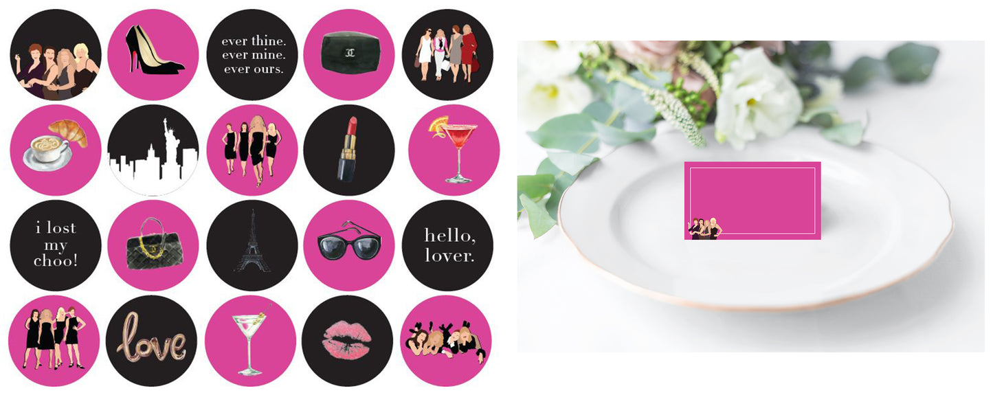 Sex and the City Bachelorette Party Printable Package