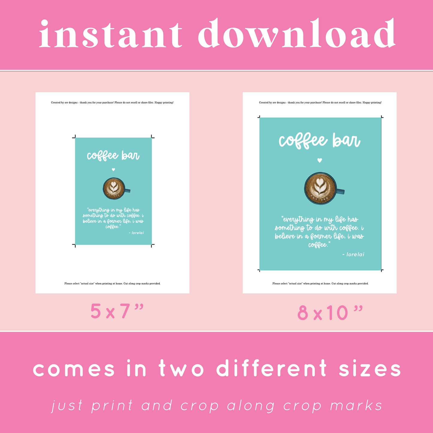 Gilmore Drinks Bar Sign Printable