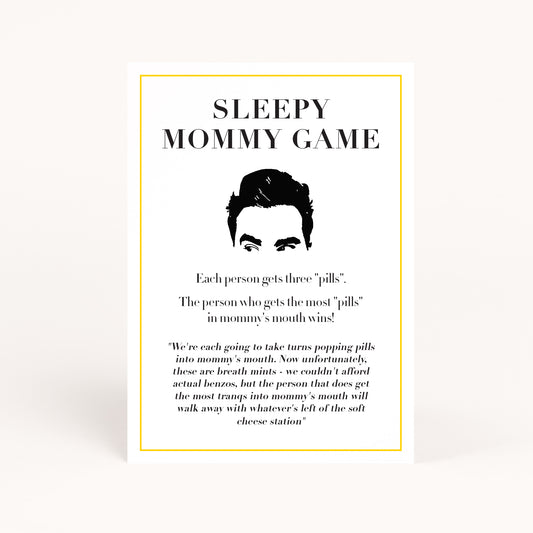 Schitts Baby Shower Sleepy Mommy Game