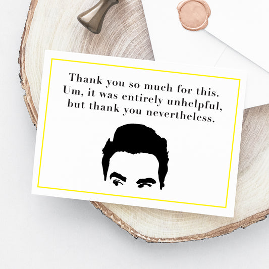 Schitts Thank You Card Printable - David