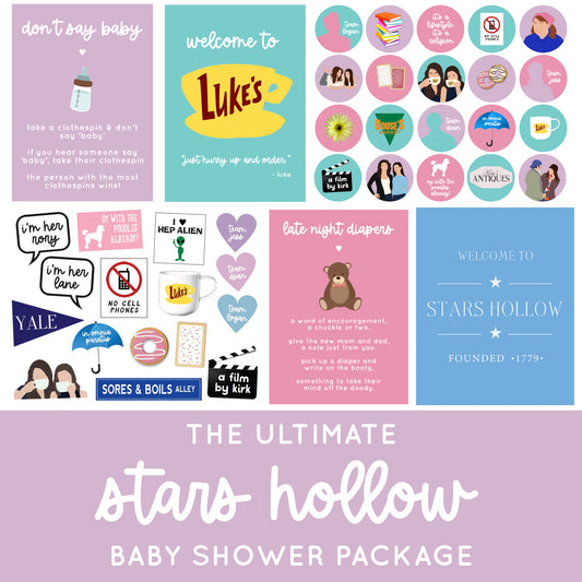 The Ultimate Gilmore Baby Shower Printable Package