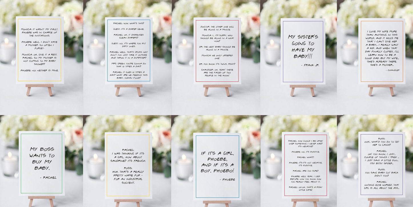 The Ultimate Friends Baby Shower Printable Package