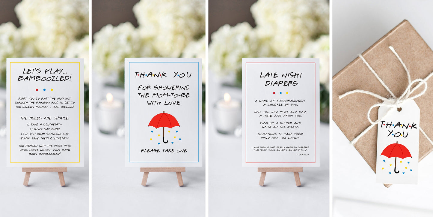 The Ultimate Friends Baby Shower Printable Package