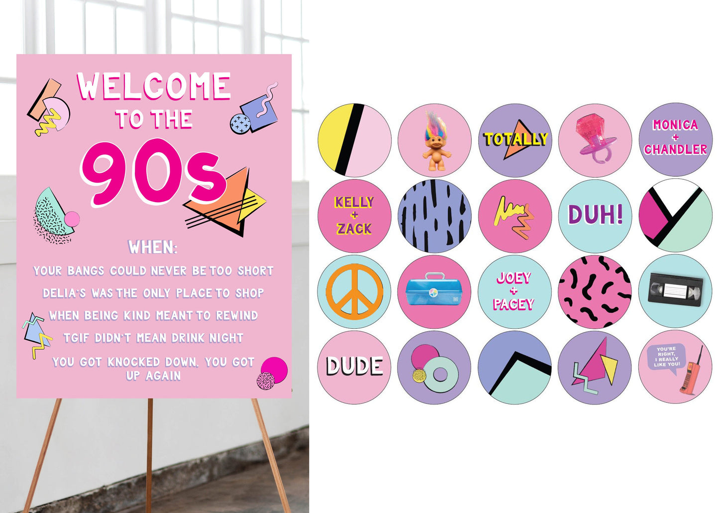 The Ultimate 90s Party Printable Package