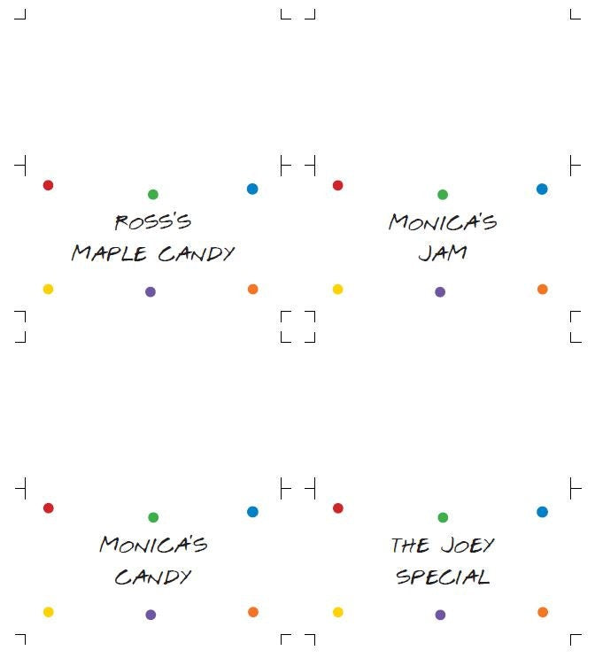 Friends Party Food Tent Printables