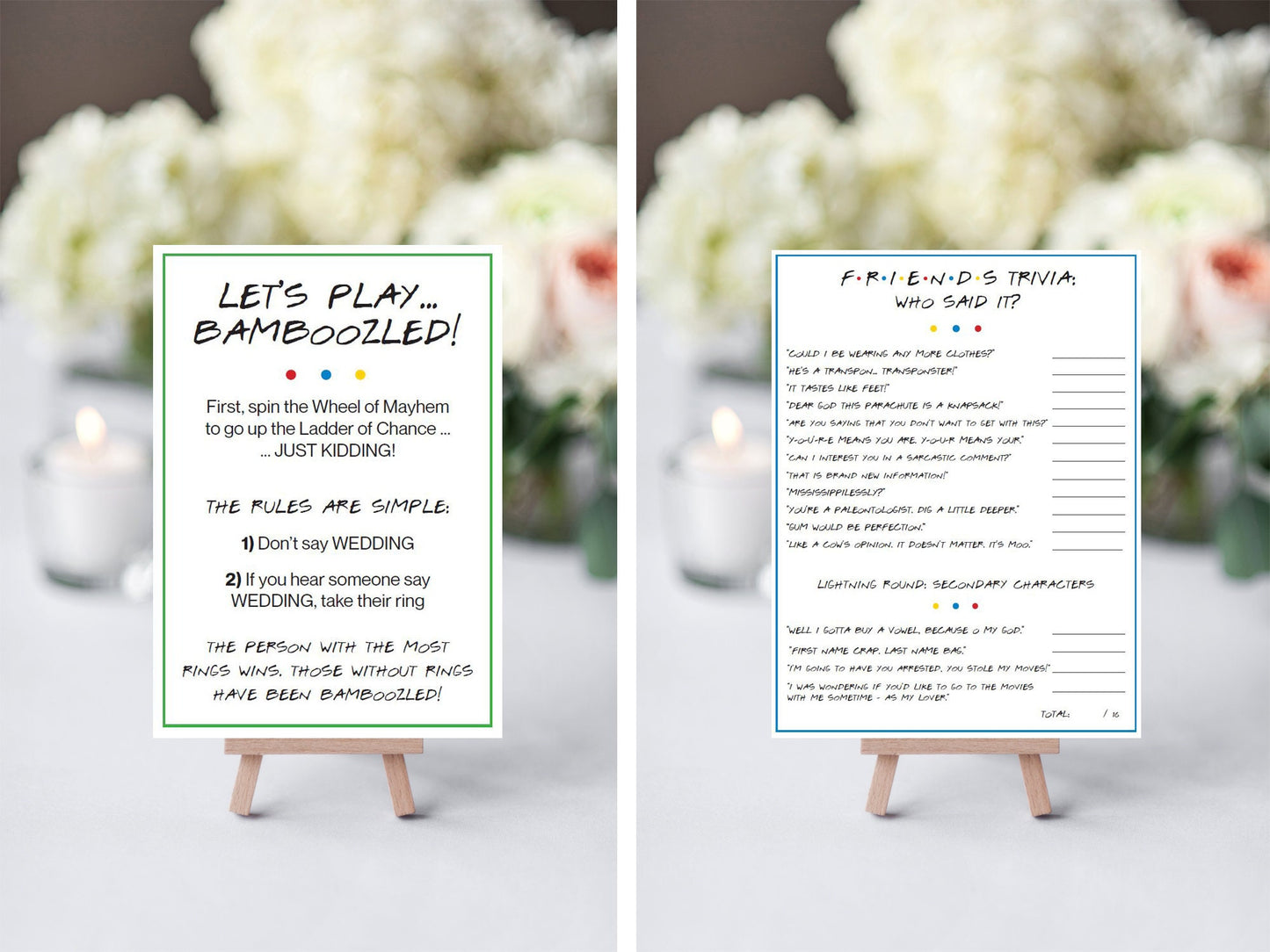 The Ultimate Friends Bridal Shower Game & Trivia Printables