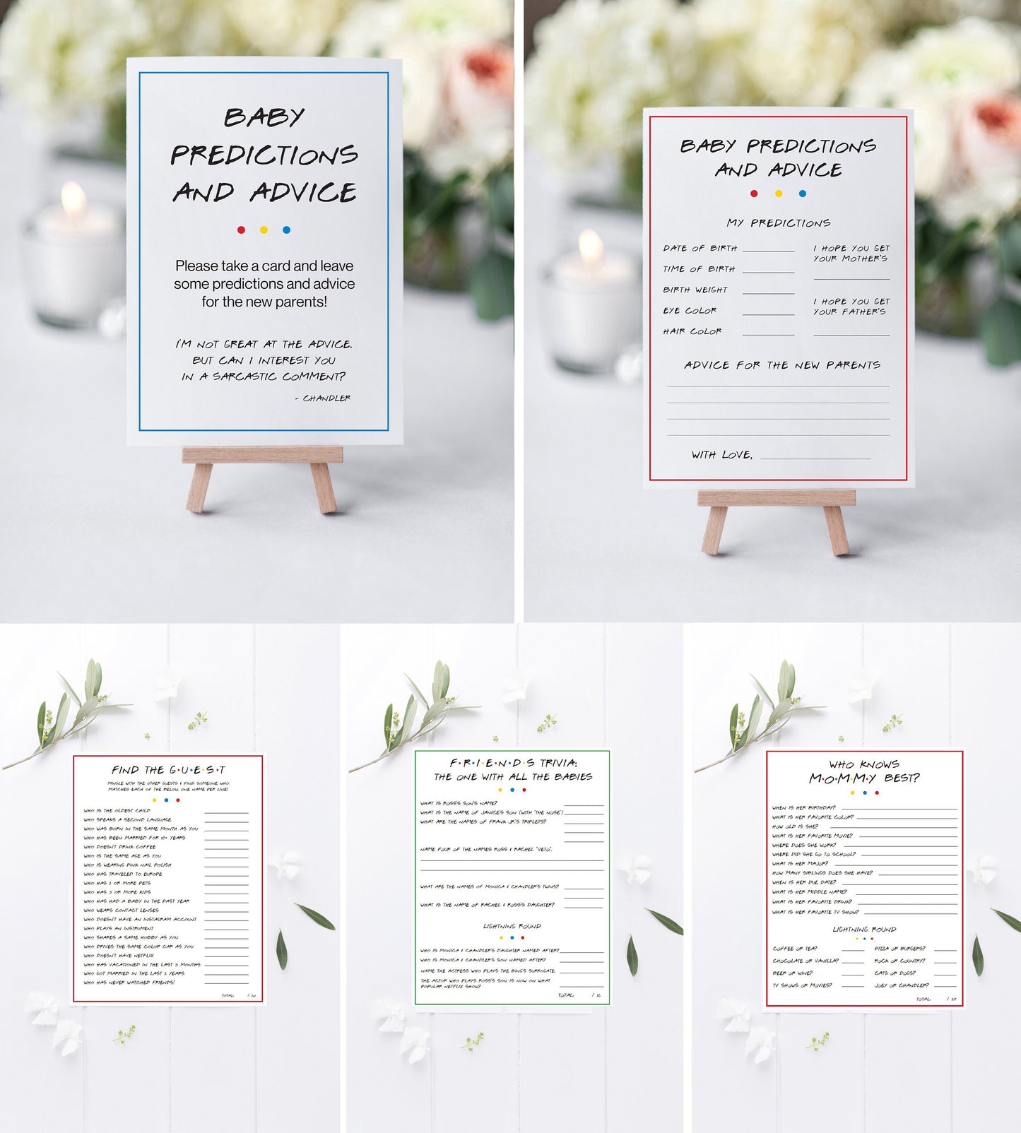 The Ultimate Friends Baby Shower Printable Package
