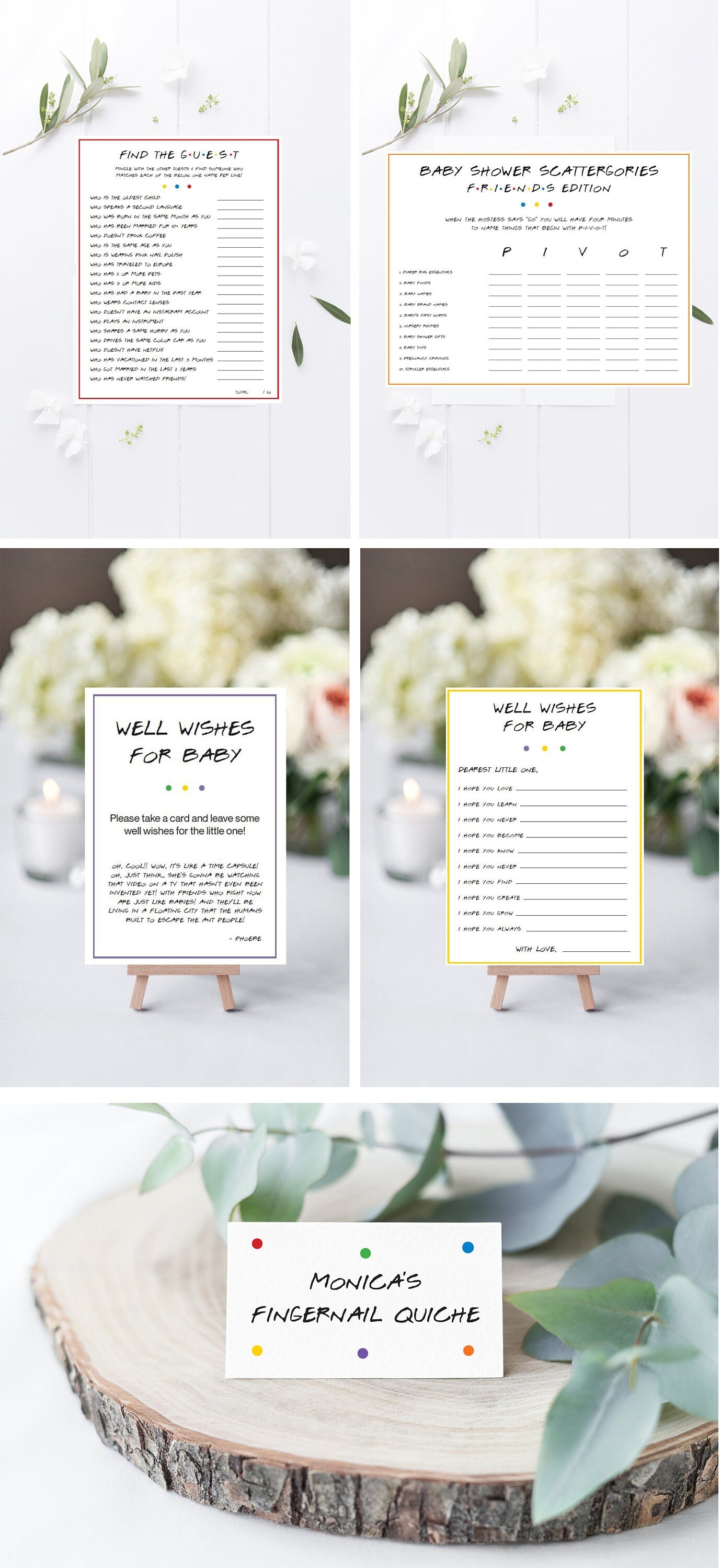 The Ultimate Friends Baby Shower Printable Package