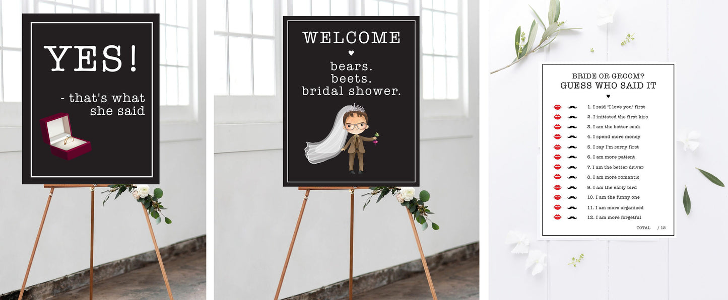 The Ultimate Office Bridal Shower Printable Package