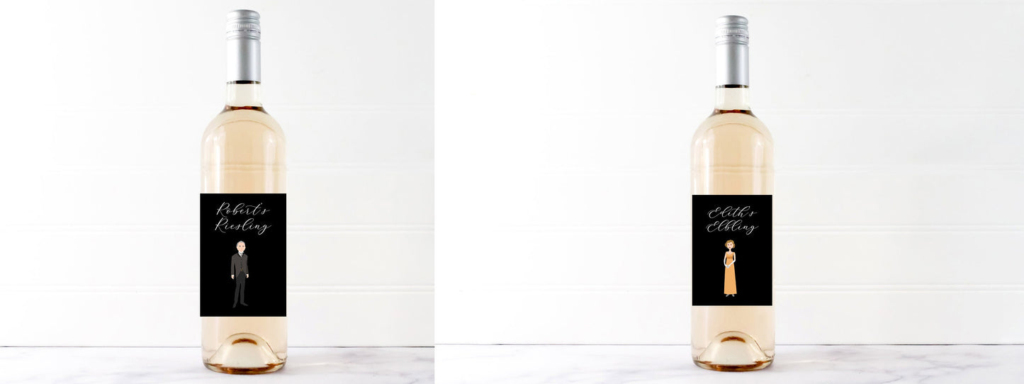 Downton Party Wine Label Printables